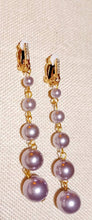 Load image into Gallery viewer, Rare color Faux Pearl  Clip On Dangle  Earrings
