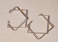 Load image into Gallery viewer, Abstract Geometric Design Dangle Earrings
