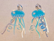 Load image into Gallery viewer, Handmade Acrylic Pop Art Jellyfish Clip On Earrings
