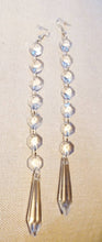 Load image into Gallery viewer, Handmade Antique Chandelier element Dangle Earrings 8 inch pierced ears
