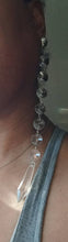 Load image into Gallery viewer, Handmade Antique Chandelier element Dangle Earrings 8 inch clip on

