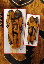 Load image into Gallery viewer, Vintage Gye Nyame Mudcloth Robe, Authentic Grand Bubu, Unisex
