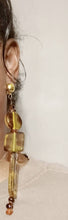 Load image into Gallery viewer, Long Handmade Tortoise Acrylic Dangle Clip On Earrings 5 inch
