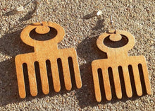 Load image into Gallery viewer, Classic Adinkra Symbol Wooden Earrings
