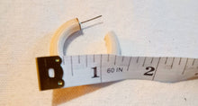 Load image into Gallery viewer, Small Natural Wood Sized Hoop Earrings unhandpainted 1.5 inch
