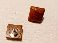 Load image into Gallery viewer, Small Vintage Wooden Stud Earrings
