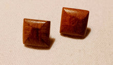 Load image into Gallery viewer, Small Vintage Wooden Stud Earrings
