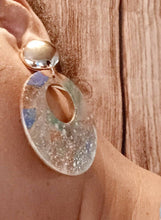 Load image into Gallery viewer, Abstract Handpainted Wooden Earrings, Lightweight Clip On
