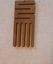 Load image into Gallery viewer, Handpainted Clip On Adinkra Symbol Afrocentric Wooden Earrings
