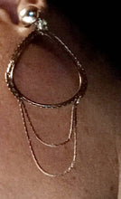 Load image into Gallery viewer, Dark Silver Metal  Chain Clip On Hoop Earrings
