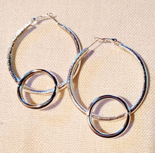 Load image into Gallery viewer, Metal Double Hoop Earrings
