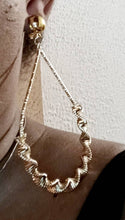 Load image into Gallery viewer, Handmade  gold Metal Spiral Hoop  Clip On Earrings
