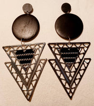 Load image into Gallery viewer, Handmade Giant  Statement  Dangle Earrings Clip on

