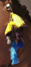 Load image into Gallery viewer, Colorful Handmade Tassel  Clip On Dangle Earrings
