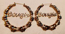 Load image into Gallery viewer, Extra Large Bougie statment Bamboo Earrings and Necklace Set New

