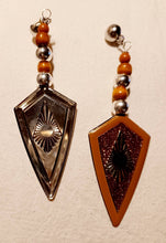 Load image into Gallery viewer, XLarge handmade crinkle Metal Clip On Earrings Silver
