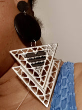 Load image into Gallery viewer, Handmade Giant  Statement  Dangle Earrings Clip on
