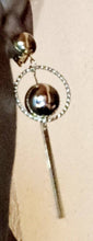 Load image into Gallery viewer, Gold Ball Dangle Clip On Earrings
