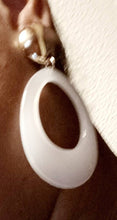 Load image into Gallery viewer, Chunky Handmade Acrylic Hoop Clip On Earrings pink
