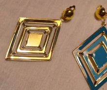 Load image into Gallery viewer, Abstract Metal Design Clip On Dangle Earrings
