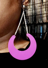 Load image into Gallery viewer, Vintage Handmade Hoop Clip On Earrings 5 in.
