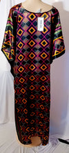 Load image into Gallery viewer, Satin Kaftan with Tags: Afrocentric Mudcloth Print, Up to 2XL
