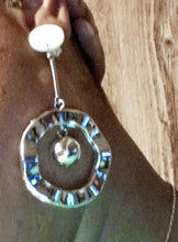 Load image into Gallery viewer, Handmade Acrylic Hoop Clip On Earrings gold
