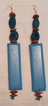 Load image into Gallery viewer, Handmade Natural Wood Clip On Dangle Earrings 8 inch
