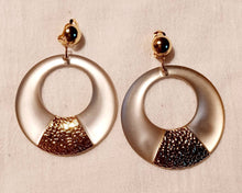 Load image into Gallery viewer, Handmade Acrylic Hoop Clip On Earrings silver
