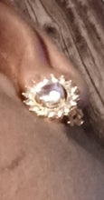Load image into Gallery viewer, Crystal Stud Clip On Earrings silver
