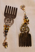 Load image into Gallery viewer, Handmade Adinkra Symbol Clip On Earrings gold
