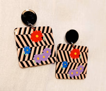 Load image into Gallery viewer, Abstract Pop Art Acrylic Statement Earrings (pierced ears)
