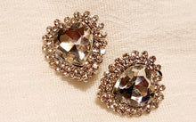 Load image into Gallery viewer, Chunky Crystal Heart Stud Clip On Earrings
