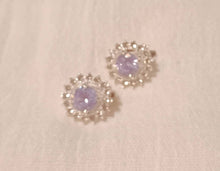Load image into Gallery viewer, Crystal Stud Clip On Earrings silver
