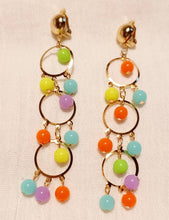 Load image into Gallery viewer, Handmade beaded Grapevine Cluster Clip On Earrings
