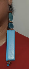 Load image into Gallery viewer, Handmade Natural Wood Clip On Dangle Earrings 8 inch
