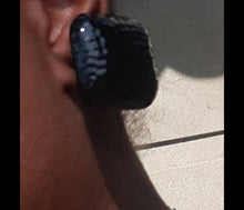 Load image into Gallery viewer, Hammered Square Stud Clip On Earrings medium
