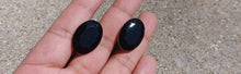 Load image into Gallery viewer, Chunky black Rhinestone Stud Clip On Earrings
