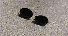 Load image into Gallery viewer, Chunky black Rhinestone Stud Clip On Earrings
