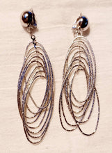 Load image into Gallery viewer, Handmade Silver Metal Multi Hoop Clip On Earrings
