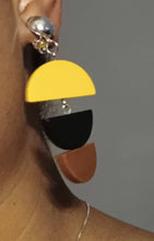 Load image into Gallery viewer, Natural Wood Dangle Clip On Dangle Earrings
