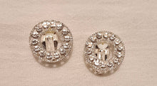 Load image into Gallery viewer, Rhinestone Circle  Stud Clip On Earrings
