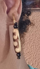 Load image into Gallery viewer, Vintage Bovine handmade Clip on earrings
