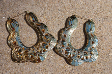 Load image into Gallery viewer, Vintage style Extra Large Bamboo Earrings

