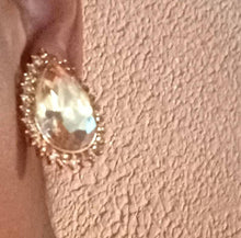 Load image into Gallery viewer, Large Chunky Crystal Stud Clip On Earrings
