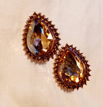 Load image into Gallery viewer, Large Chunky Crystal Stud Clip On Earrings
