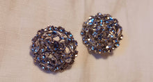 Load image into Gallery viewer, Antique style Large Chunky Crystal Stud Clip On Earrings
