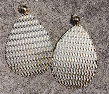 Load image into Gallery viewer, Extra Large Handmade Hammered Metal Disc Clip On Earrings gold
