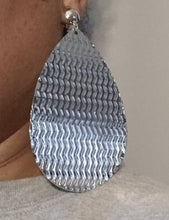 Load image into Gallery viewer, Extra large Hammered Metal Clip On Earrings Silver
