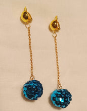 Load image into Gallery viewer, Handmade Sequin Disco Ball Clip On Earrings
